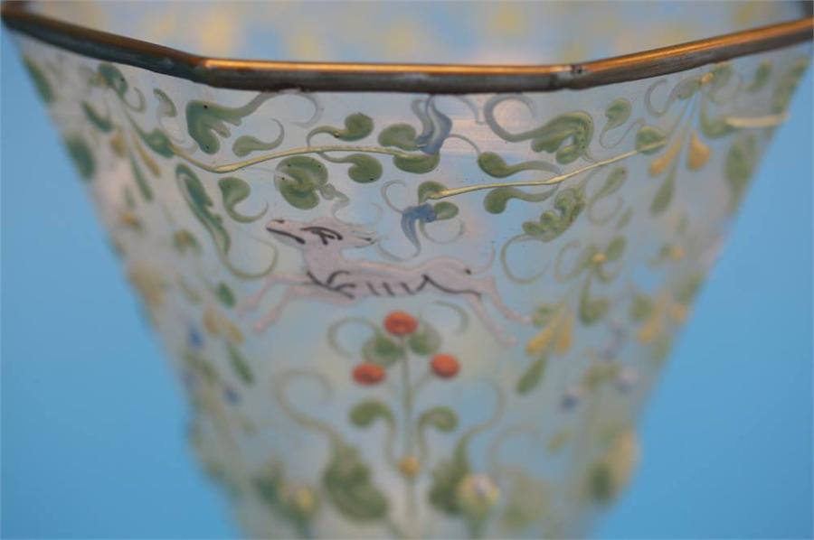 A 19th Century earthenware jar and cover decorated with a rural landscape and a Venetian glass - Image 28 of 42