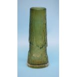 A Whitefriars sage green 'Rocket' vase, number 9825, designed by Geoffrey Baxter.  31.5 cm high