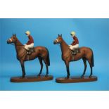 Two Beswick Connoisseur models of 'Red Rum,  Brian Fletcher up', model A2511. (2)