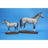 A Beswick Connoisseur model of an 'Arab' (dapple), model A1771 and a 'Hunter', (dapple), model