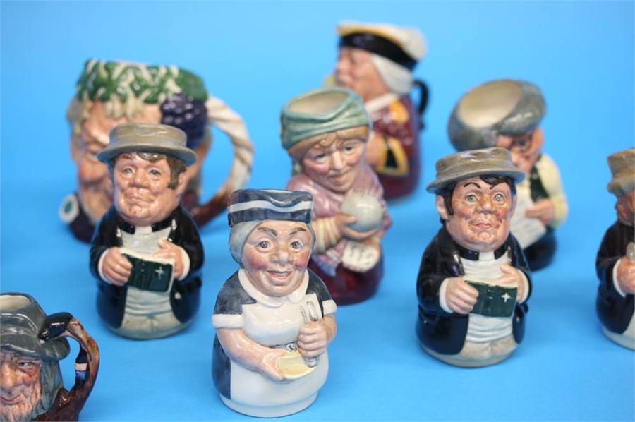 A Collection of nine Royal Doulton 'Doultonville' figures, four medium size Character jugs and - Image 9 of 30