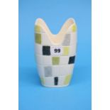 A Midwinter Style Craft 'Mosaic' pattern vase, designed by Jessie Tait.  17.5 cm high