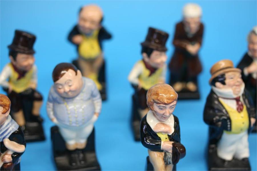 A Collection of sixteen Royal Doulton Charles Dickens figures including 'Scrooge', 'Bill Sikes', - Image 17 of 30