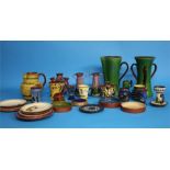 A large collection of Torquay Ware.