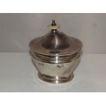 Edwardian Silver Sugar Basin with pinched lid, Birmingham 1906, 12cm in height, 10cm in length,
