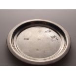 A small silver plate, Dublin 1966, 74 grams, 4 inches diameter