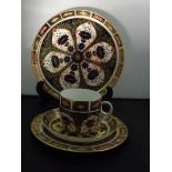 Royal Crown Derby Imari pattern, no 1128, eight cups, eight saucers, eight side plates, two large