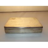 A silver tobacco box, total weight 118 grams