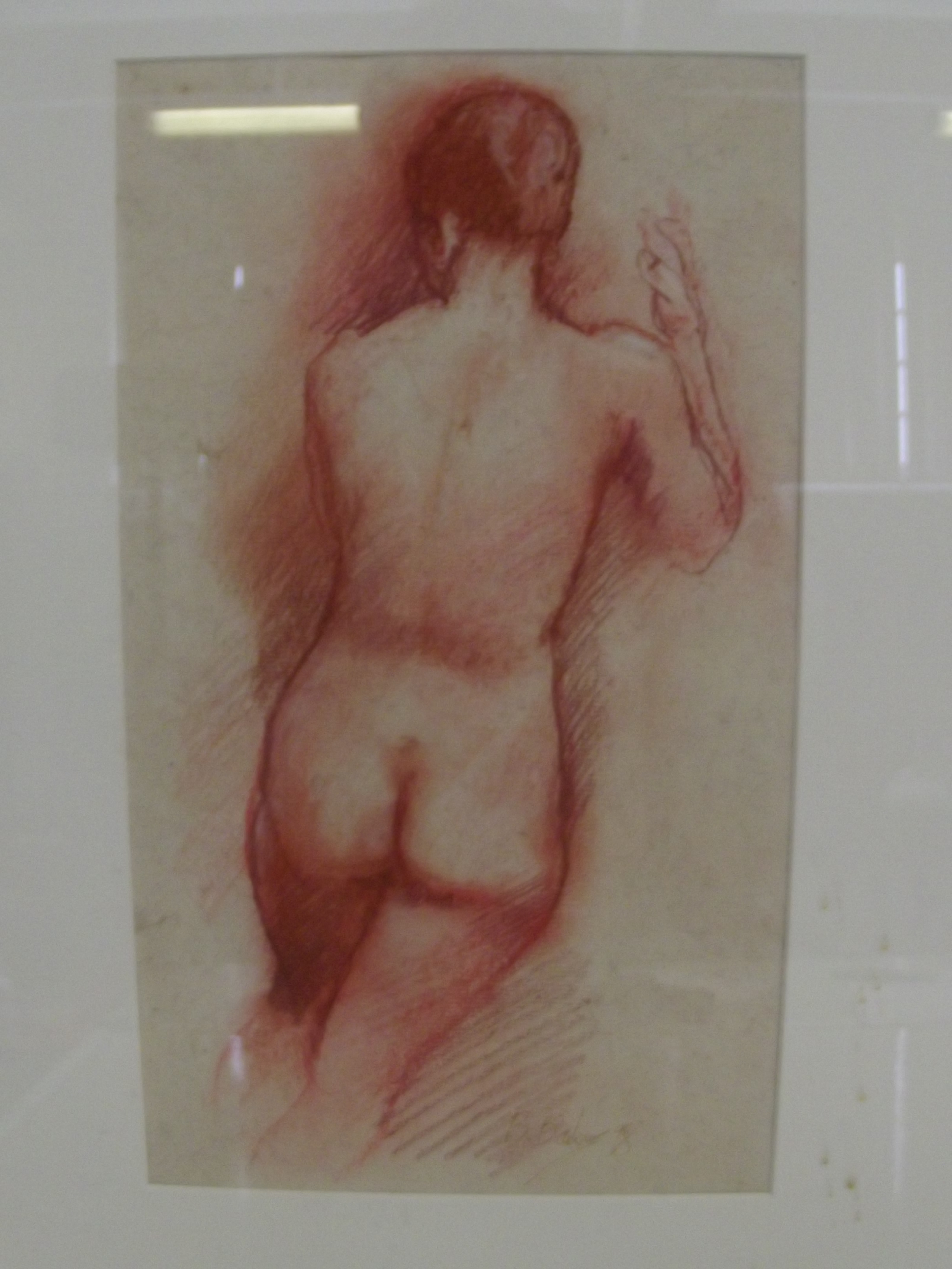 Bohuslav Barlow, standing female nude, signed and dated '98, pastel 14.25" x 8.25".