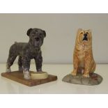 Two Royal Doulton figures from the 'Animals' series, Chow Chow (RDA 6) and Standard Schnauzer (RDA