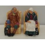 Pair of Royal Doulton figures, Uncle Ned (HN 2094) and Forty Winks (HN 1974)