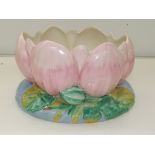 Clarice Cliff water lily bowl, Wilkinson Ltd, embossed 973, height 12cm