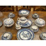 A Booths 'Willow Pattern' tea and dinner