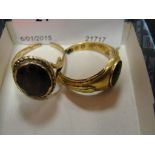 Two gold rings to inc an 18ct gold Georg