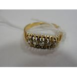 18ct gold five stone diamond ring