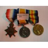 A WWI Trio to 3336 Pte W G King, Royal F