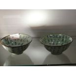 A pair of Chinese bowls with Chinese cha