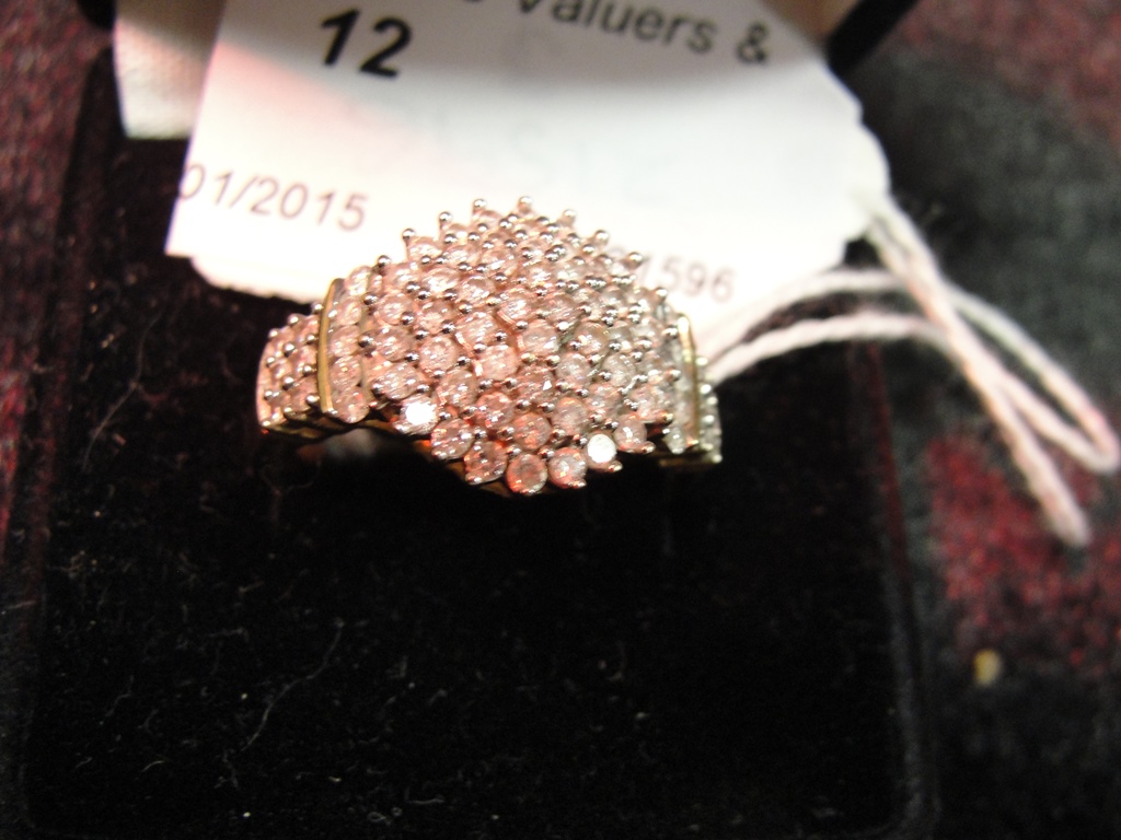 A 9ct diamond cluster ring