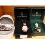 Three boxed gentlemens' wristwatches: Kr