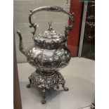 A large Victorian silver-plated spirit k