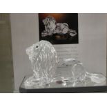 A boxed Swarovski Lion from the Inspirat