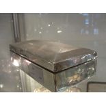 A HM silver cigarette case