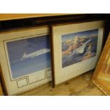 Two framed and signed pictures of Concor