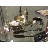 A HM silver condiment set