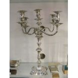 A large HM silver candelabra, c1912, wit