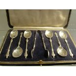 A cased HM silver set of six Apostle spo