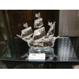 A Swarovski Santa Maria galleon