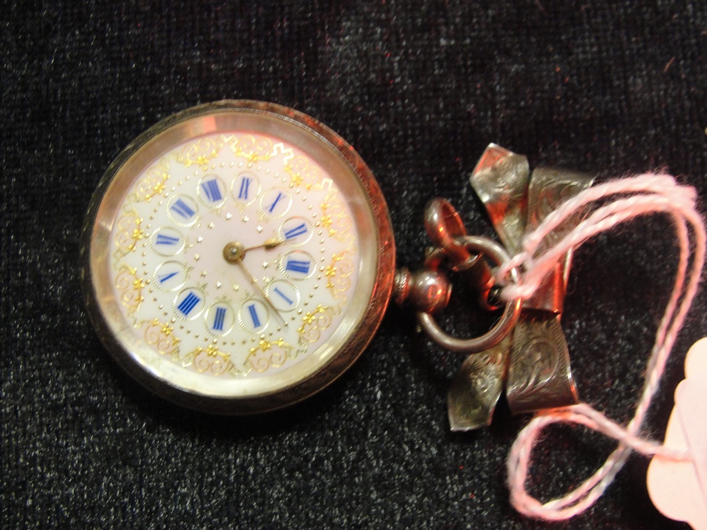 A 935 silver ladies pocket watch