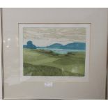 John Brunsdon (1933-2014): Sunset over Tremadoc Bay, etching & aquatint, hand signed, titled &