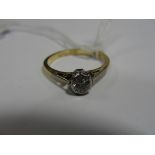 An 18ct illusion mount diamond solitaire