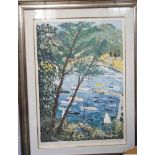 Michele Cascella (Italian, 1892-1989): Portofino, colour serigraph, hand signed in pencil &