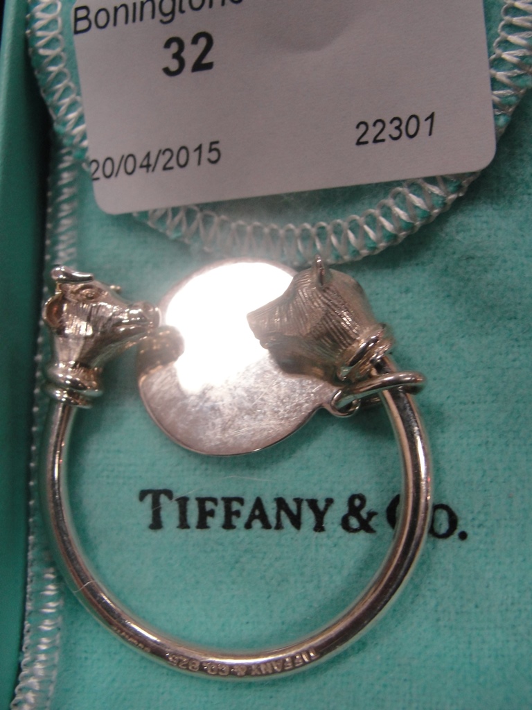 A sterling silver keyring with bear and bull head terminals by Tiffany & Co - Image 2 of 2