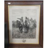 A hand signed military photogravure after Messonier