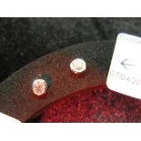 0.48 rub-over : ear studs: 9ct diamond