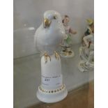 A Continental porcelain white glazed model of a bird designed by Professor Fritz Klee