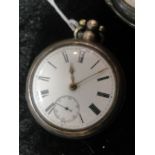 A HM silver pair-cased pocket watch