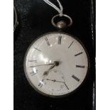 A Georgian HM silver pocket watch by Murray & Strachan, Royal Exchange, London