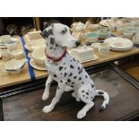 A large resin model of a dalmation