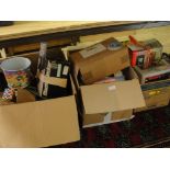 Three Boxes of toys to inc comics, diecast cars, Ring Raiders, trains etc
