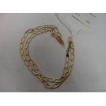 A 9ct fancy link necklace