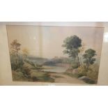 George Reynolds Gill (active 1825-1910): A view of the Wye valley, watercolour, signed lower left