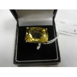 A 9ct large stone dress ring