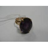 A 9ct amethyst dress ring