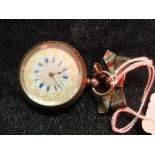 A 935 silver ladies pocket watch