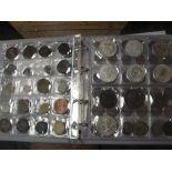 An album of more than 140 coins inc Roman, Victorian, copper, foreign crown size, William IV,