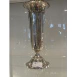 A HM silver fluted vase